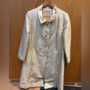 Vintage 1960s gold raw silk swing coat